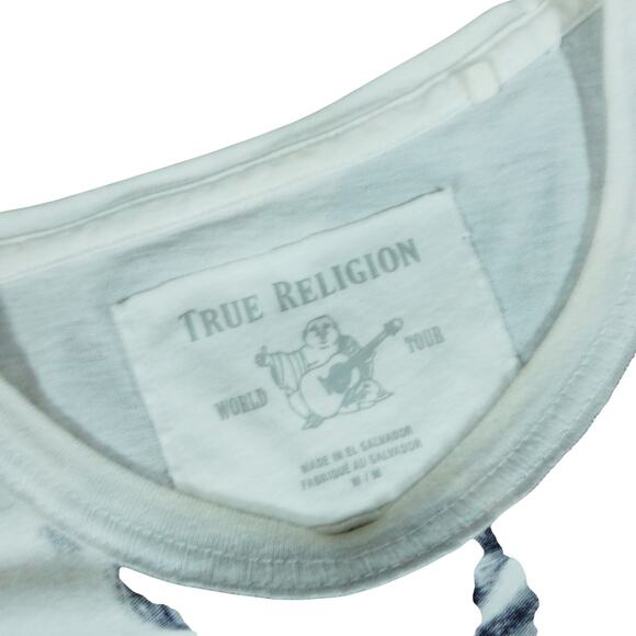 True Religion World Tour Skulls Kaleidoscope Graphic T-Shirt Mens Medium - Picture 3 of 6